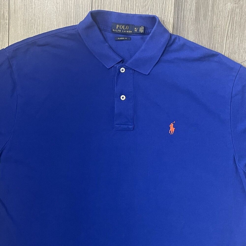 Polo Ralph Lauren Classic Fit Shirt Men's XL Blue Golf Business Short Sleeve